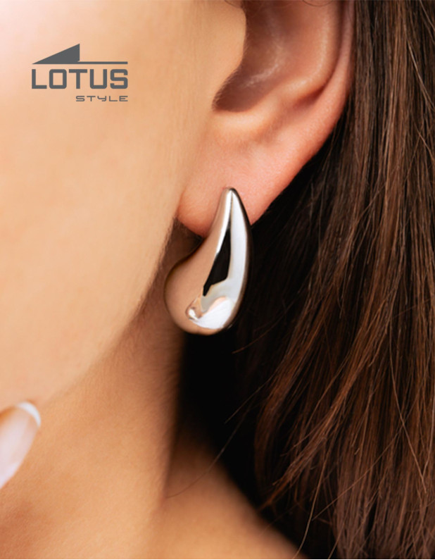LOTUS STYLE WOMEN'S STAINLESS STEEL EARRINGS 